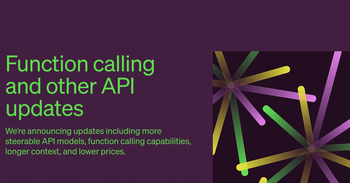 Function calling / GPT-4, GPT-3.5の0613モデル等のOpenAI APIアップデート情報まとめ